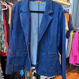 Seven7 Dark Blue Denim Blazer Jacket